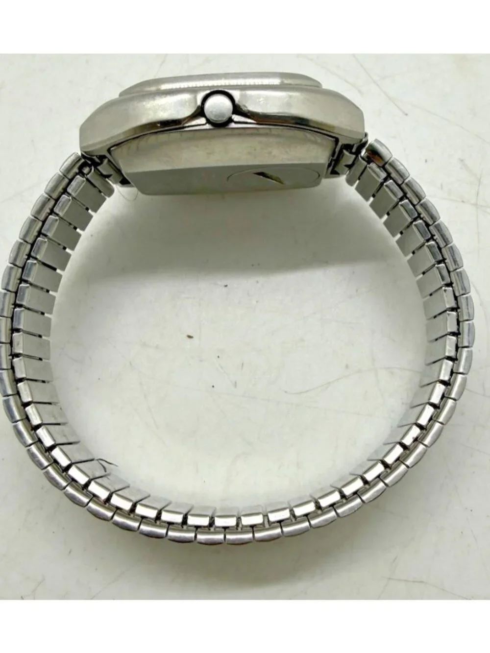 Vintage Seiko Quartz LC A039-5019 Men's Digital Watch Spiedel Bracelet Stainless